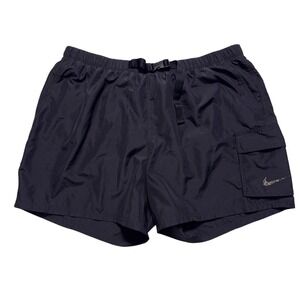 Nike Tech Belted Packable 5" Volley Shorts Mens XXL Black Swim Trunks